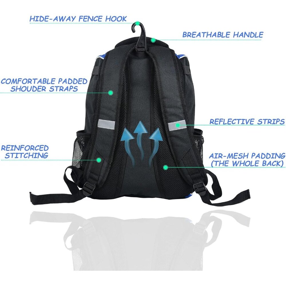 Youth Baseball Bag - Bat Backpack for Baseball, T-Ball & Softball Equipment & Ge - Picture 3 of 7
